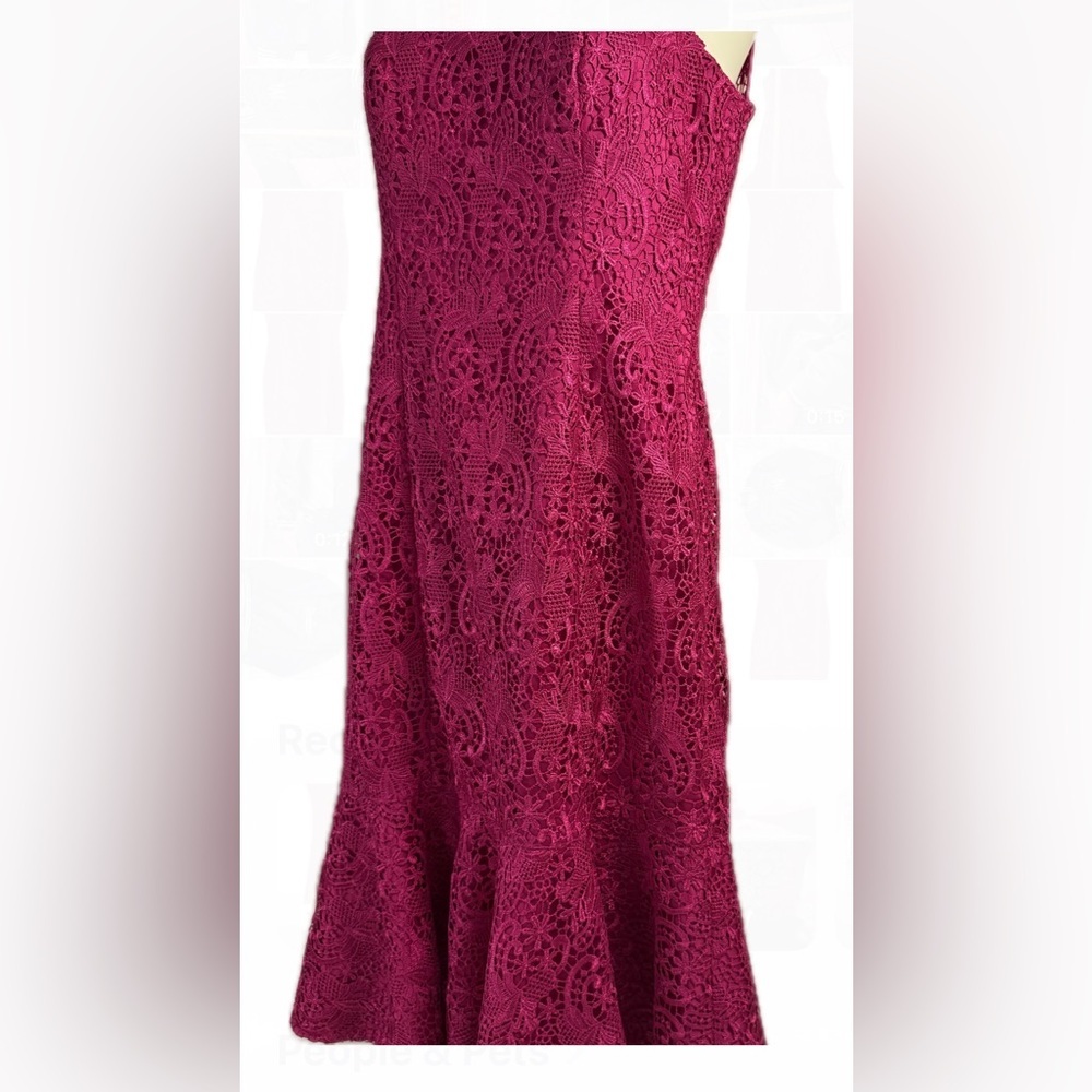 Eliza J Magenta Lace Sleeveless Sheath Dress (Size 4)‎ - Picture 9 of 14